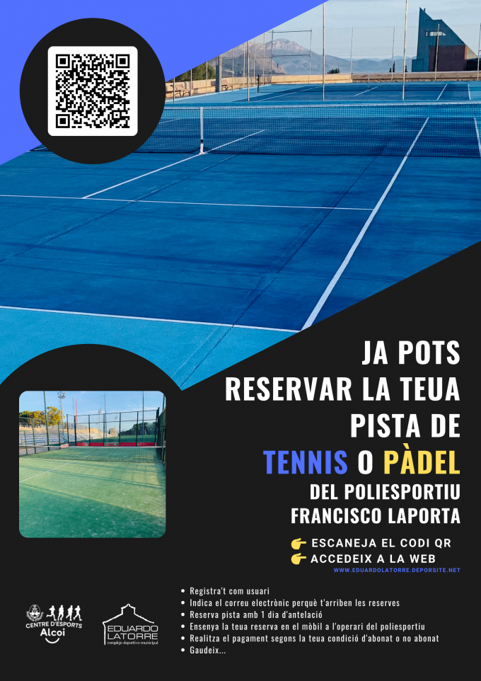 Poster reserva pista polideportivo Alcoy Poster reserva pista polideportivo Alcoy