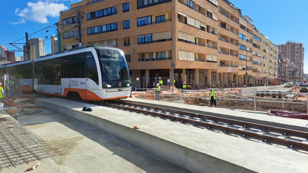 TRAM Alicante obras calle Beniardá Benidorm TRAM Alicante obras calle Beniardá Benidorm