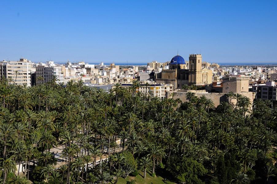 Vista aèria de la ciutat d'Elx