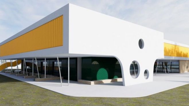 Façana exterior del projecte bàsic del col·legi La Canyada del Fenollar