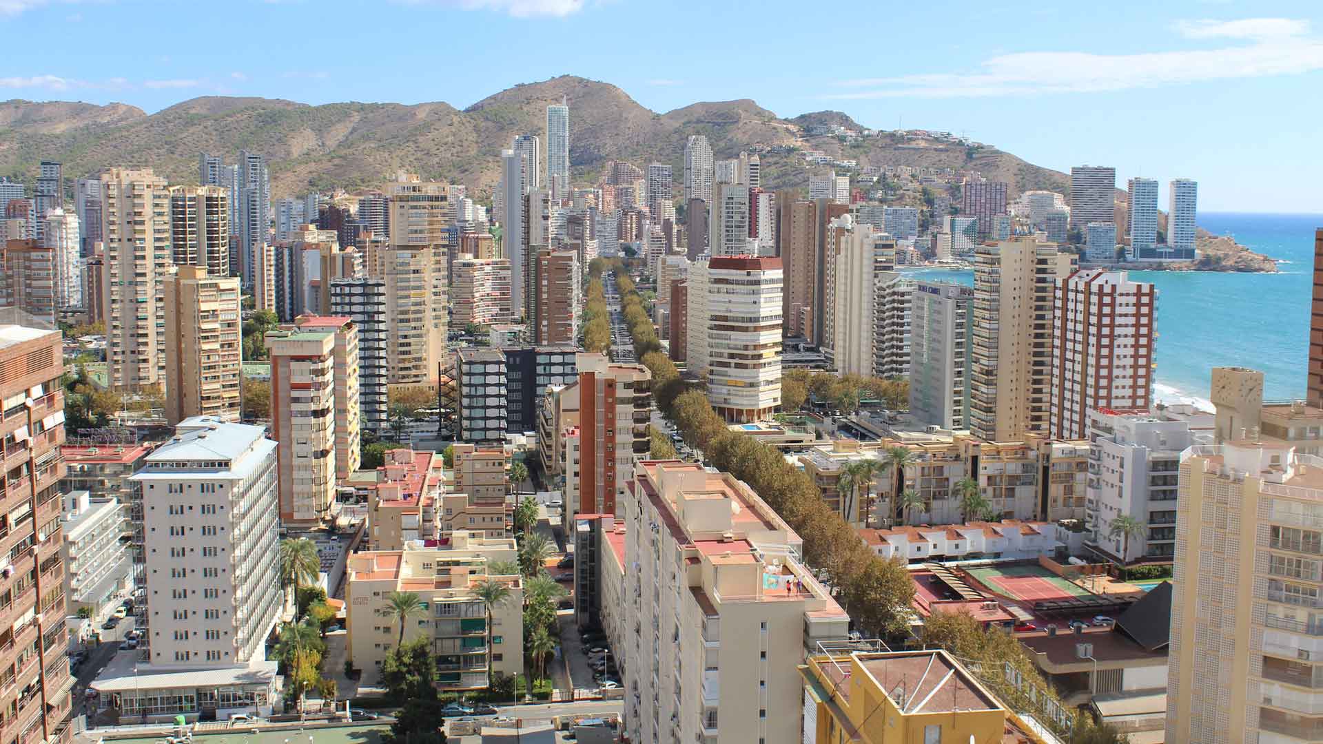 Imagen aérea de Benidorm