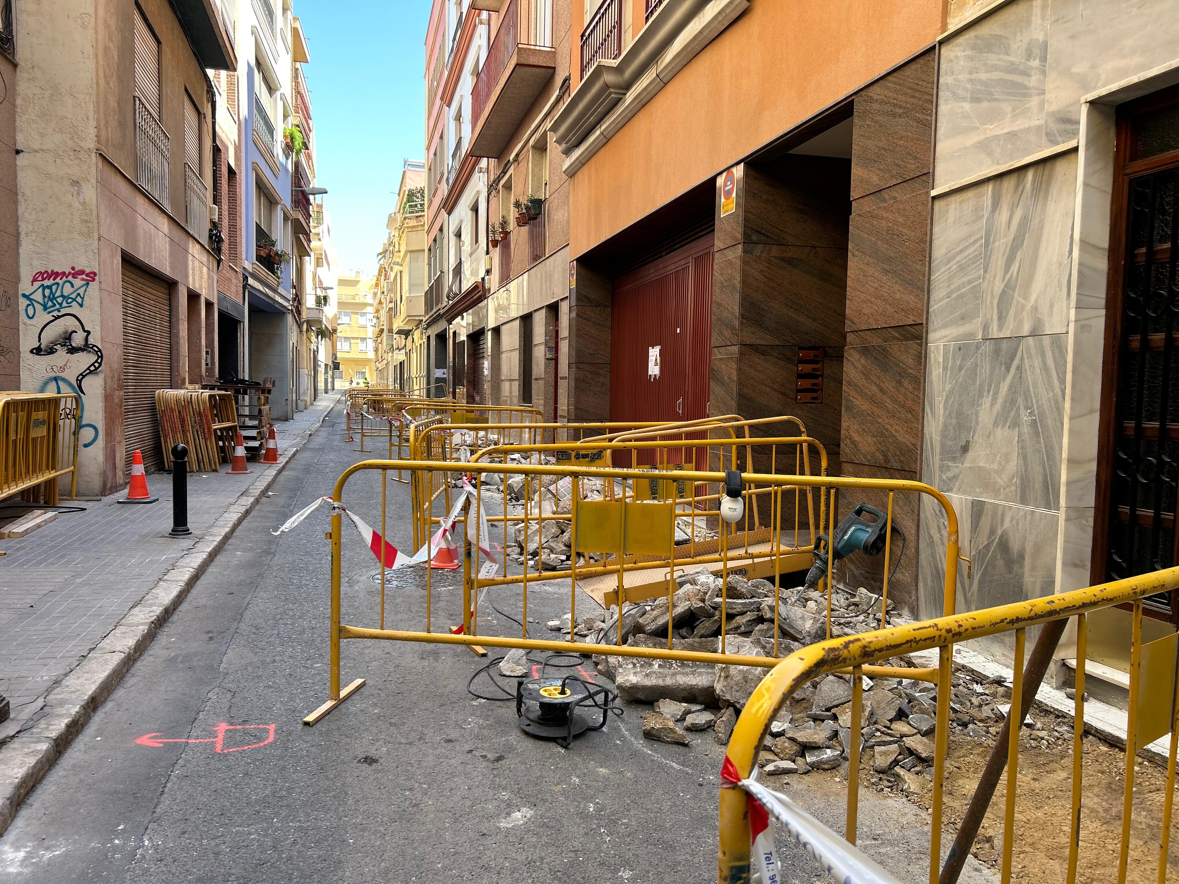 Obres al carrer Nou de Sant Antoni