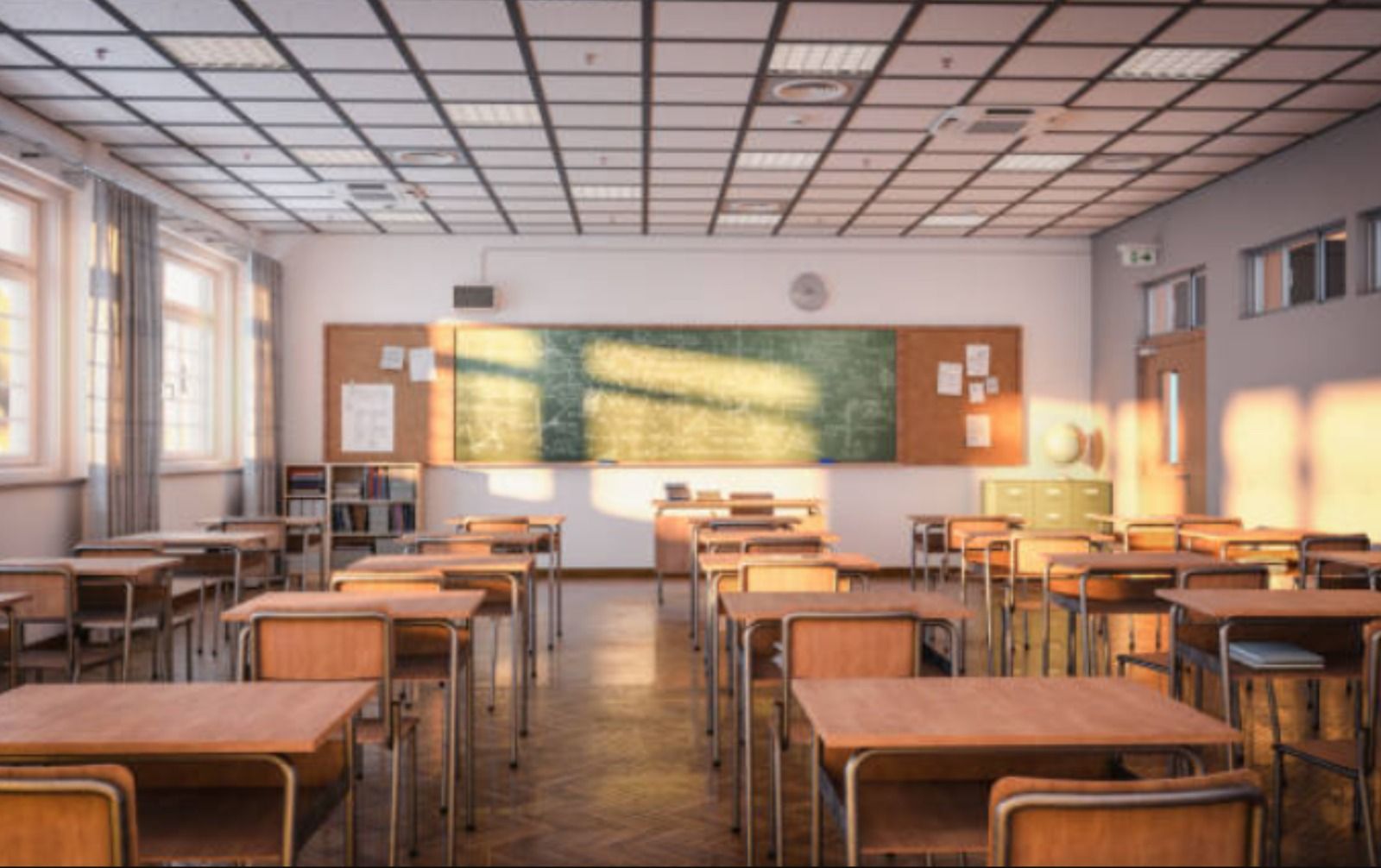 Aula vacía en un colegio