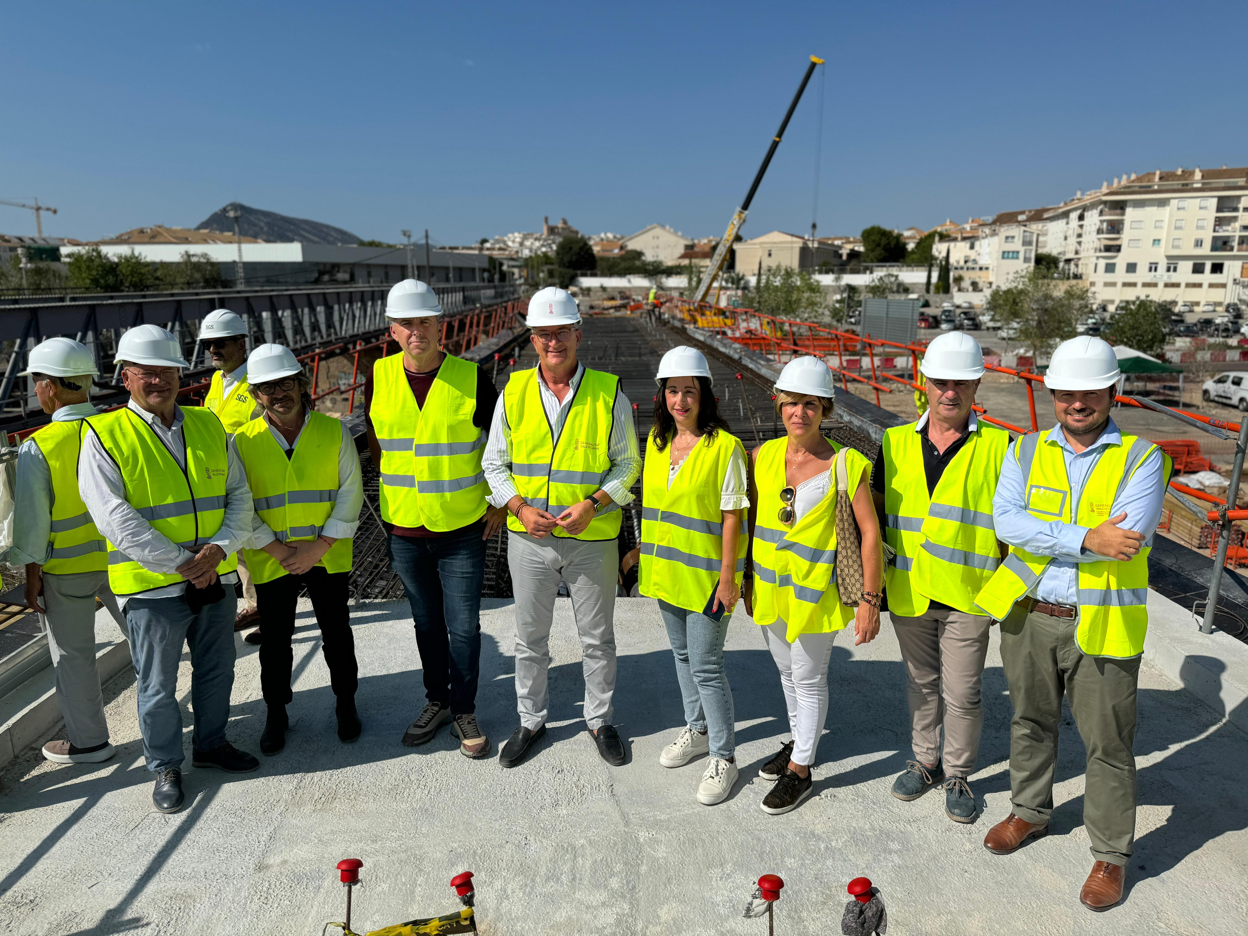 Visita del conseller Vicente Martínez Mus a las obras de la línea 9 del TRAM