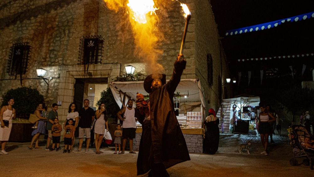 Recreación durante el Fin de Semana Pirata en el Castillo