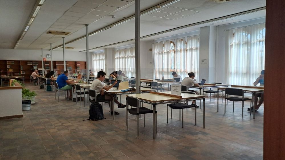 Sala de estudio de una biblioteca de Elche