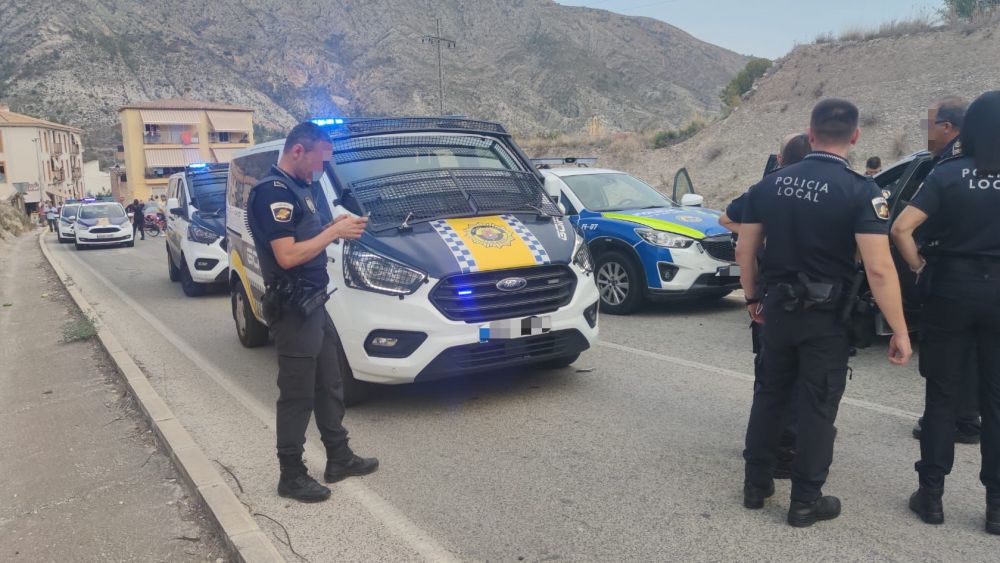 Detención en la carretera de Orxeta