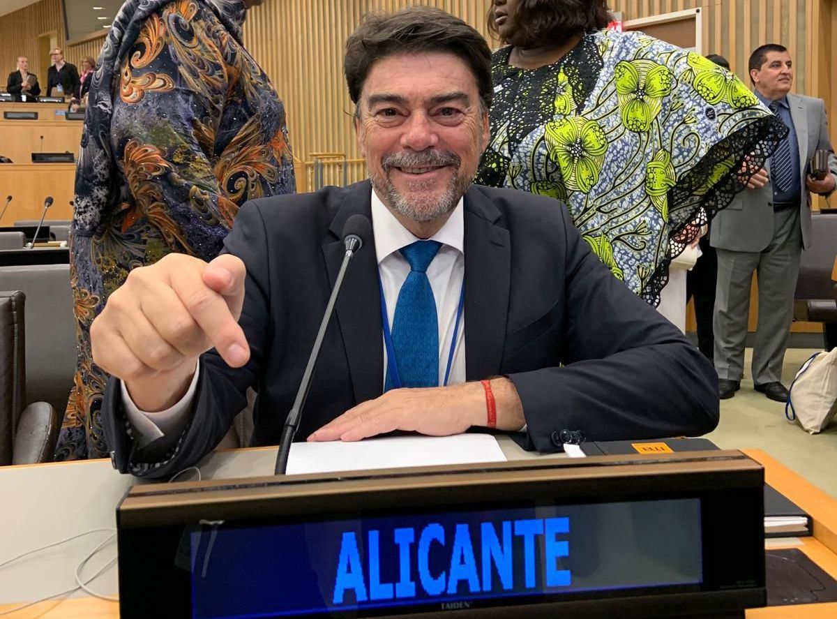 Barcala en la reunió de l'ONU