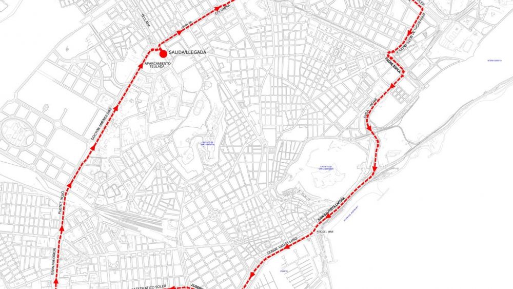 Recorrido general del Día de la Bici de Alicante