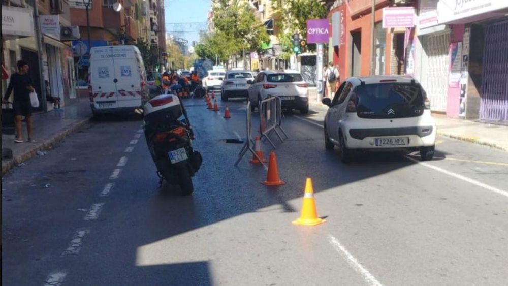 Corte de tráfico en Soto Ameno por el hundimiento de la carretera