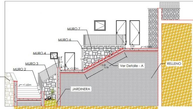 Proyecto de escaleras en la calle Toledo