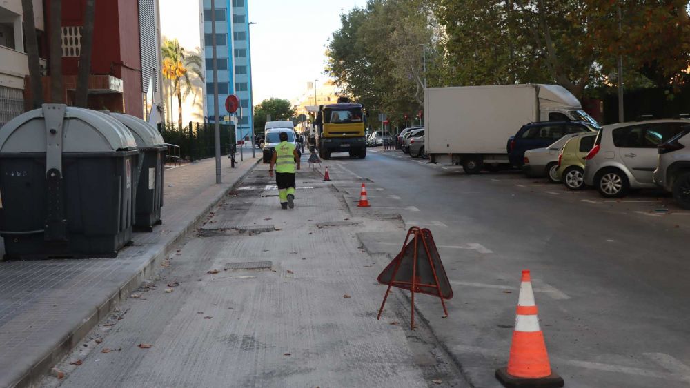 Trabajos de reasfaltado en Benidorm