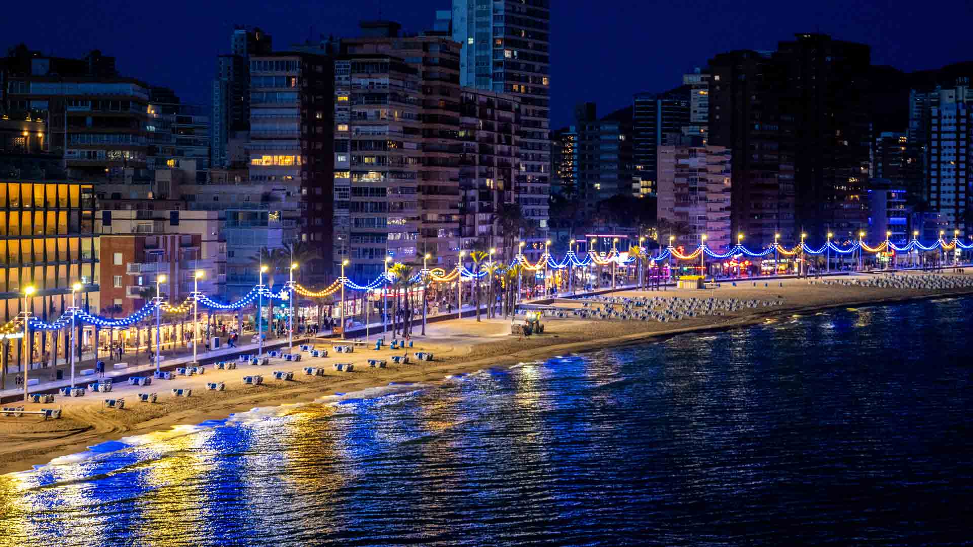 Paseo de la playa de Levante de Benidorm