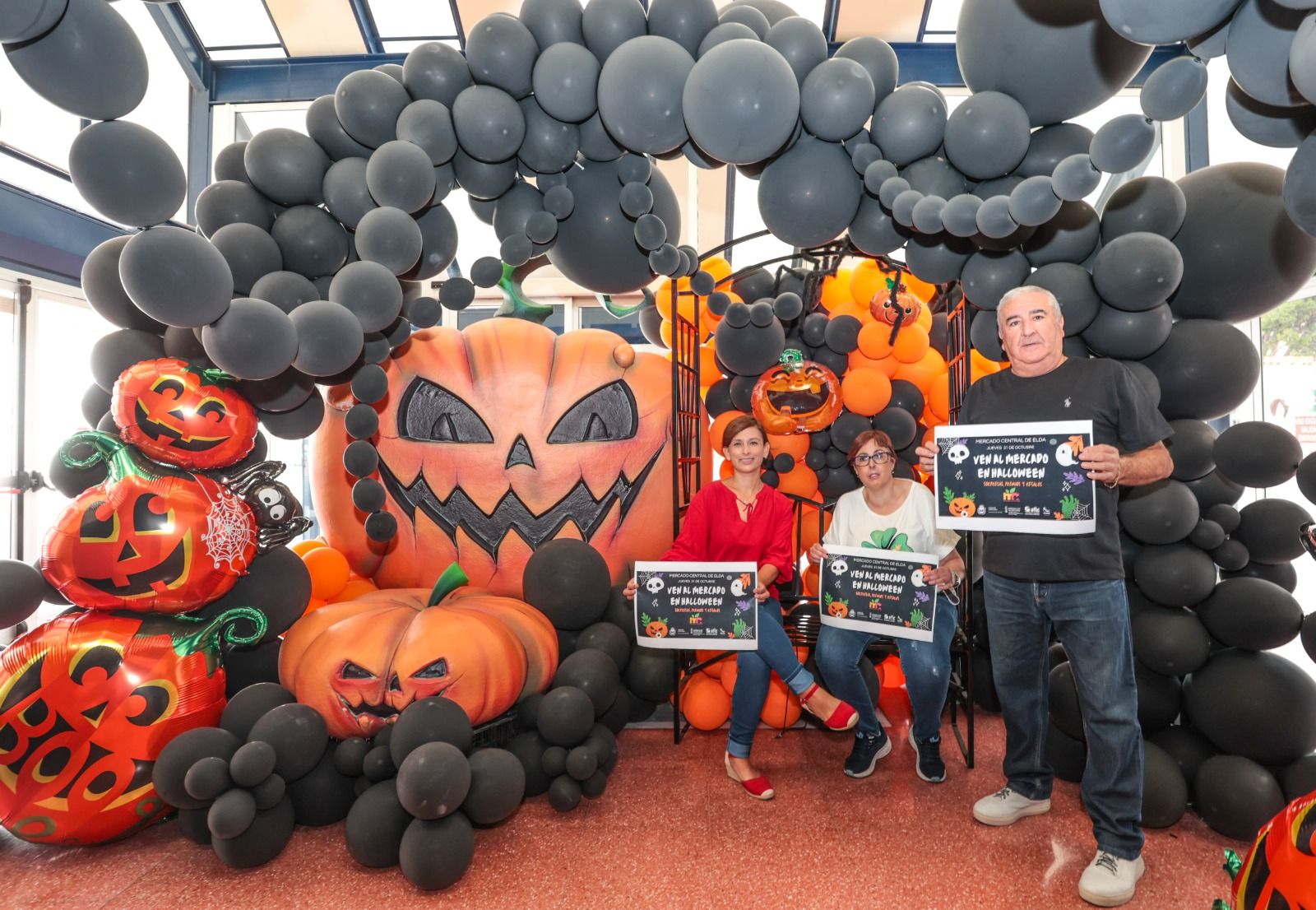 Mercado central de Elda en Halloween