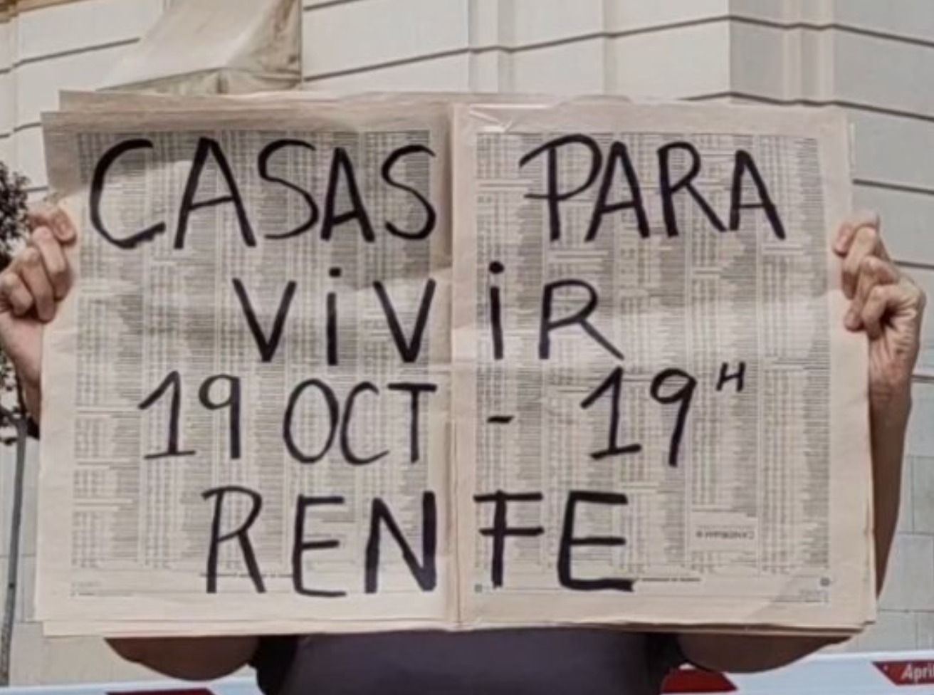 Anuncio de la manifestación en Alicante este sábado 19 de octubre