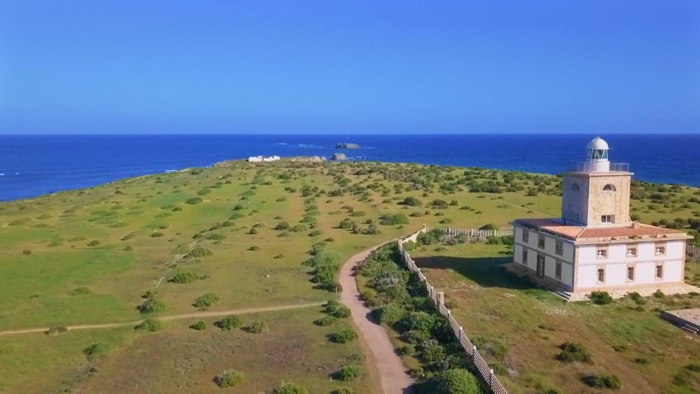 Imagen aérea del faro de Tabarca