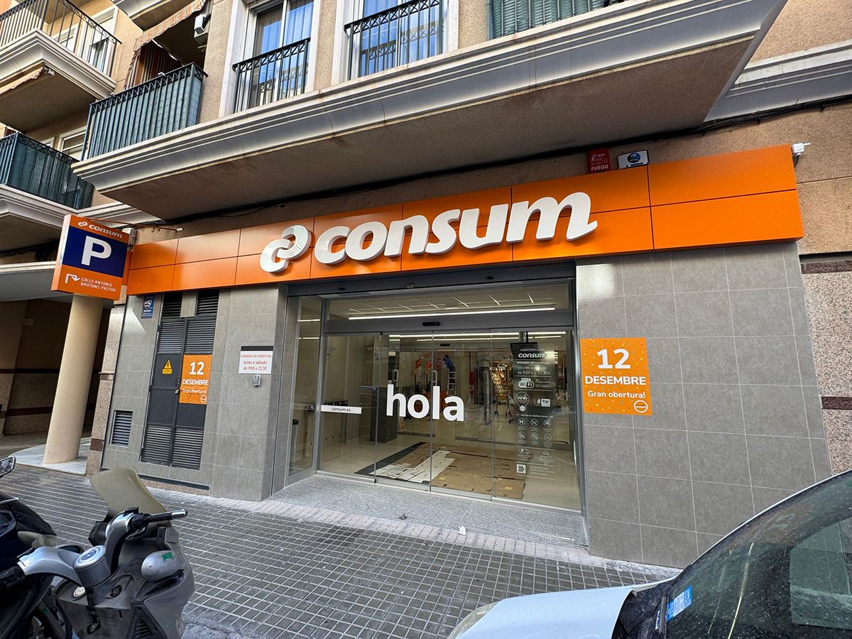 Façana del nou supermercat Consum a Elx