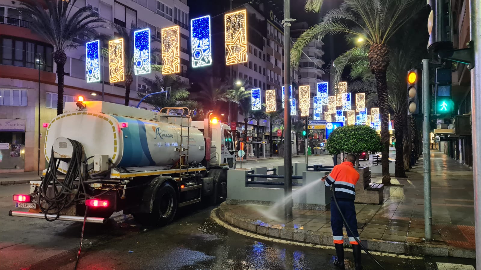 Neteja viària per Nadal a Alacant