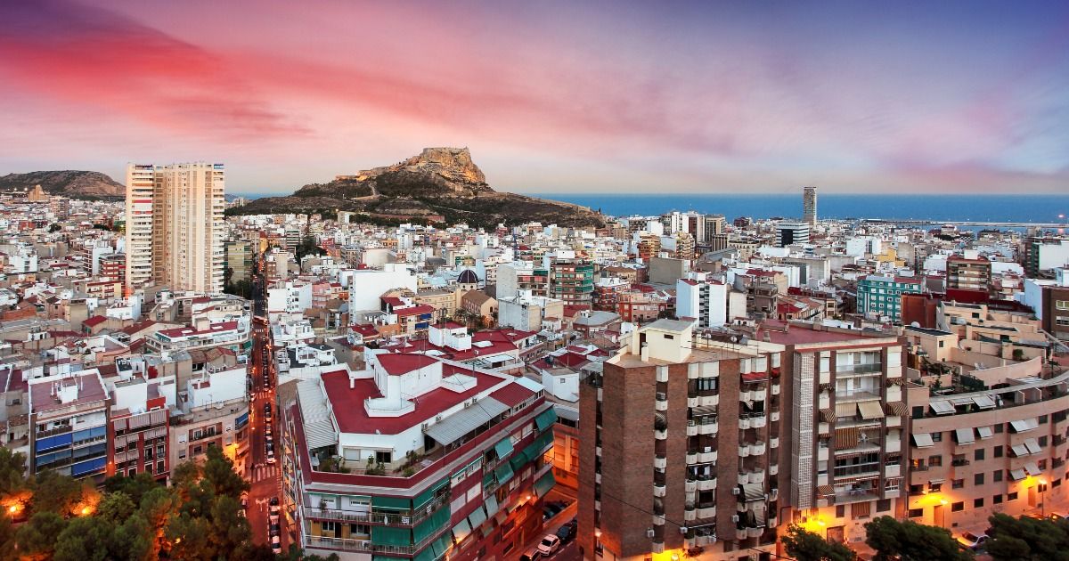 Imagen aérea de la ciudad de Alicante