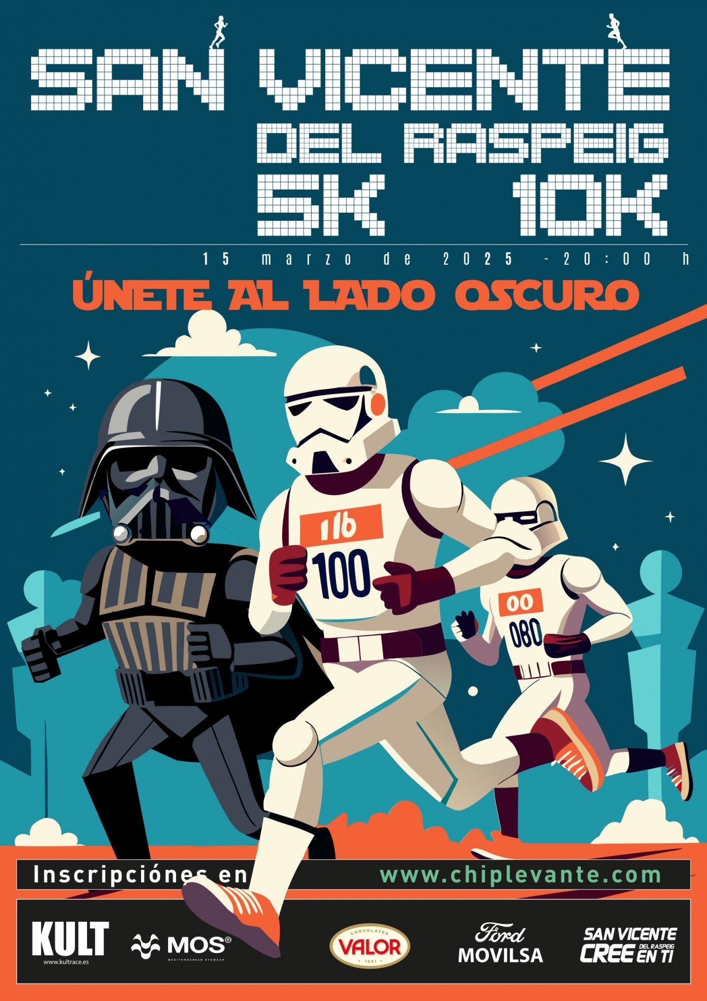 Cartel de la carrera 5k y 10k de San Vicente