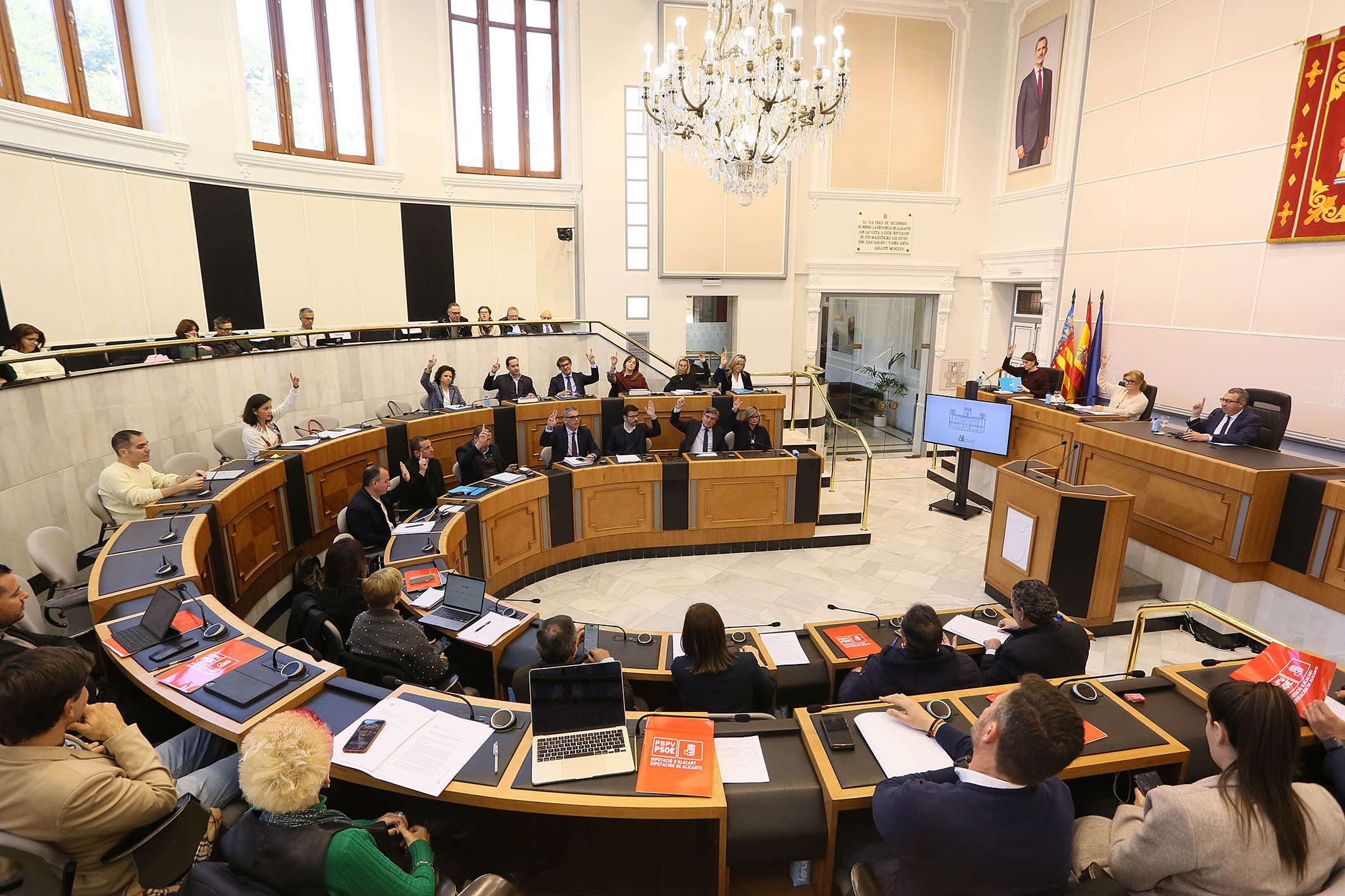 Pleno ordinario del mes de febrero en la Diputación de Alicante