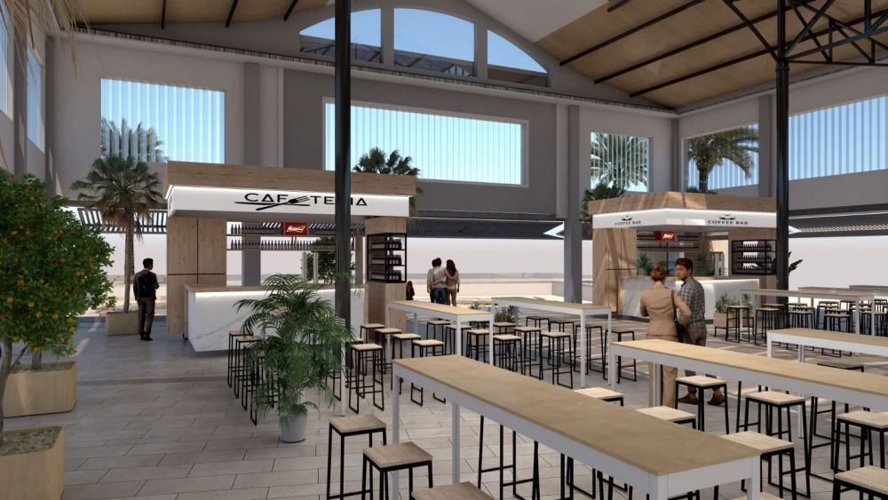 Zona gastro en el Mercado Central de Elche Zona gastro en el Mercado Central de Elche