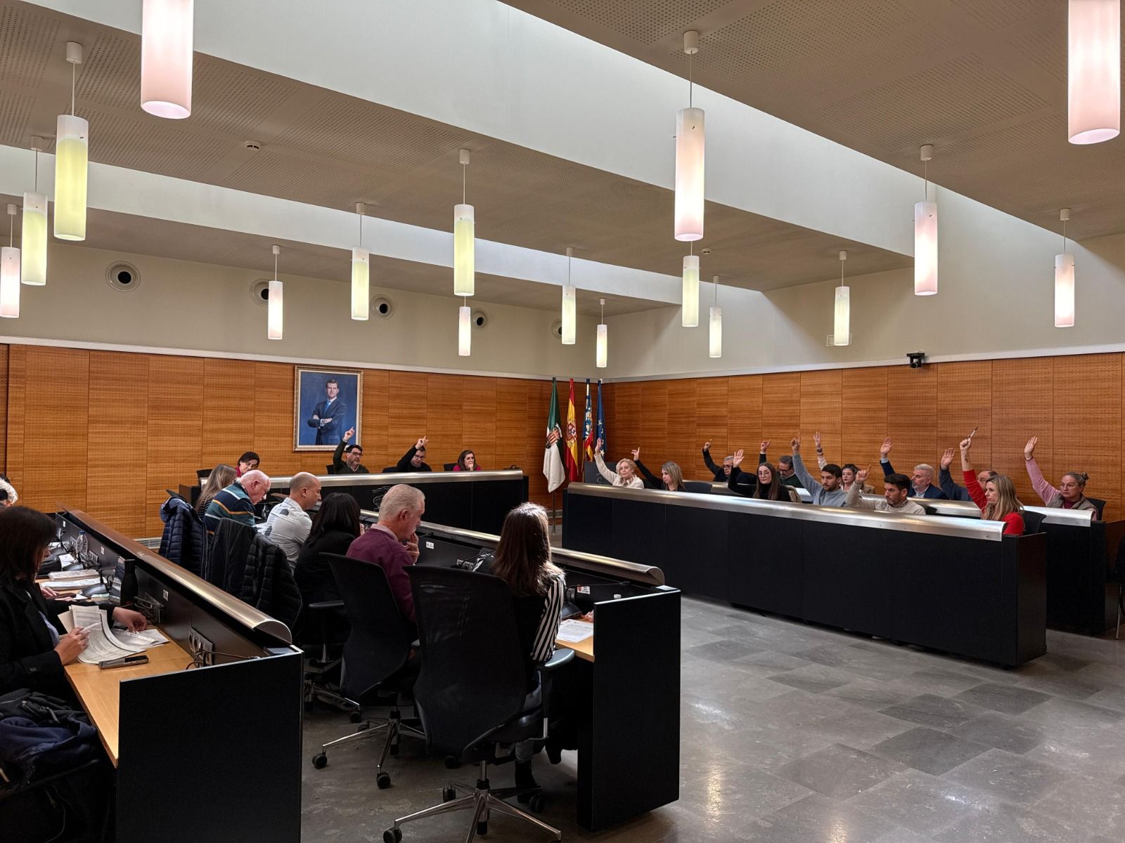 Votació en el ple de pressupostos 2025 de Sant Vicent