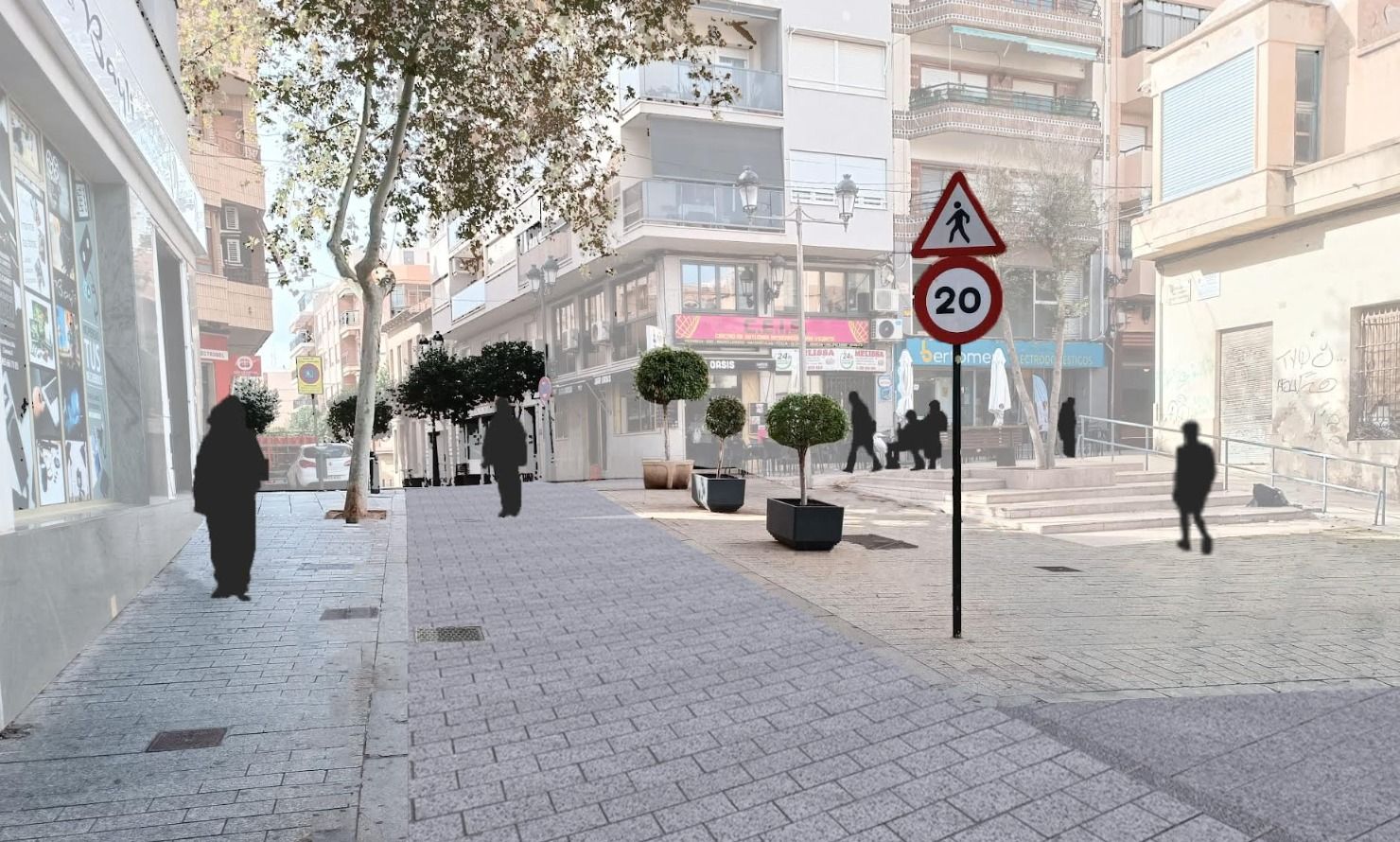Recreació de la reforma en el centre de Sant Vicent