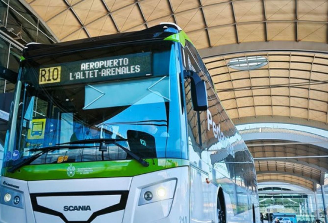 Línia d'autobús de les pedanies d'Elx en l'aeroport