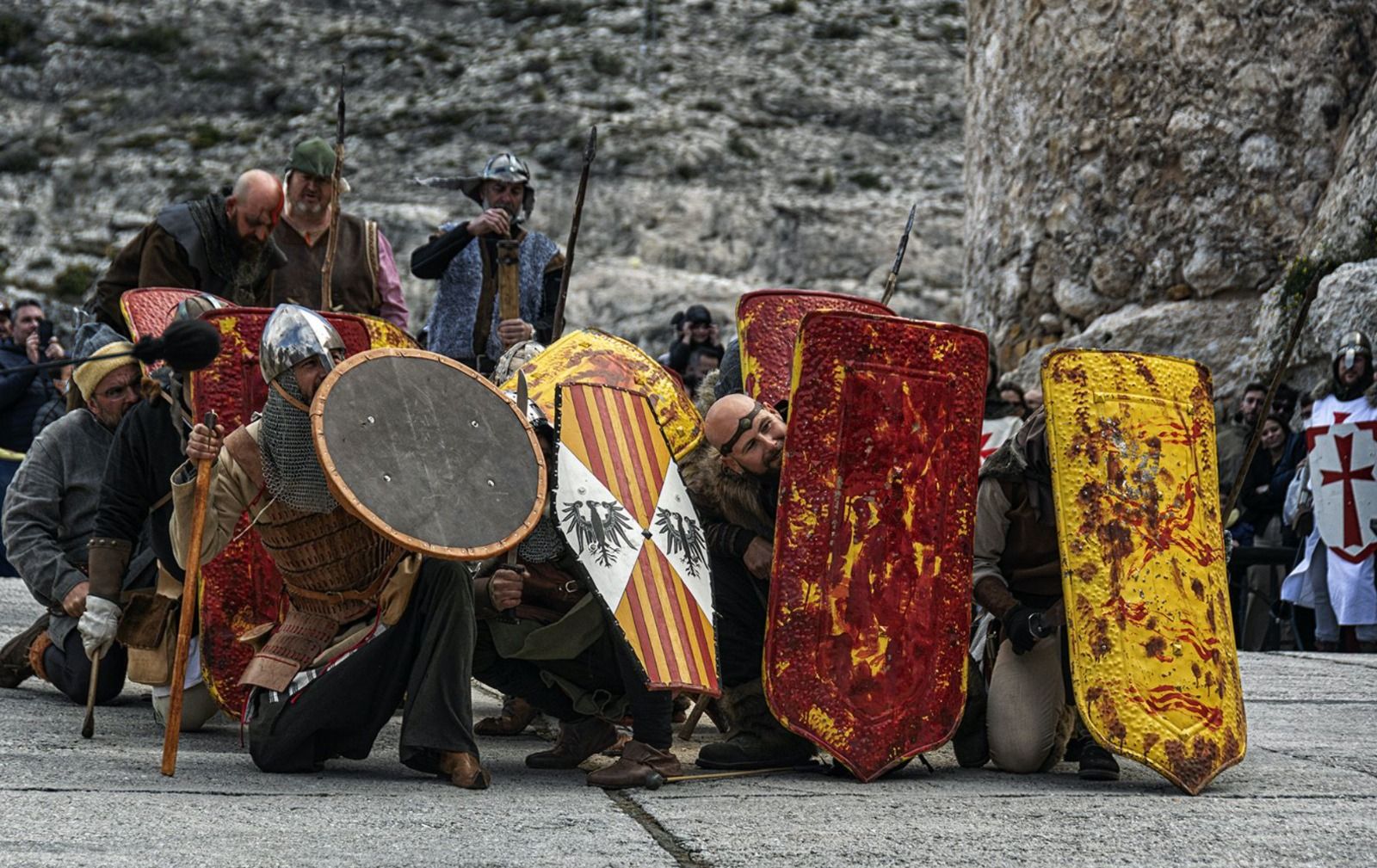 Recreació d'un combat en les Festes de l'Edat mitjana de Villena