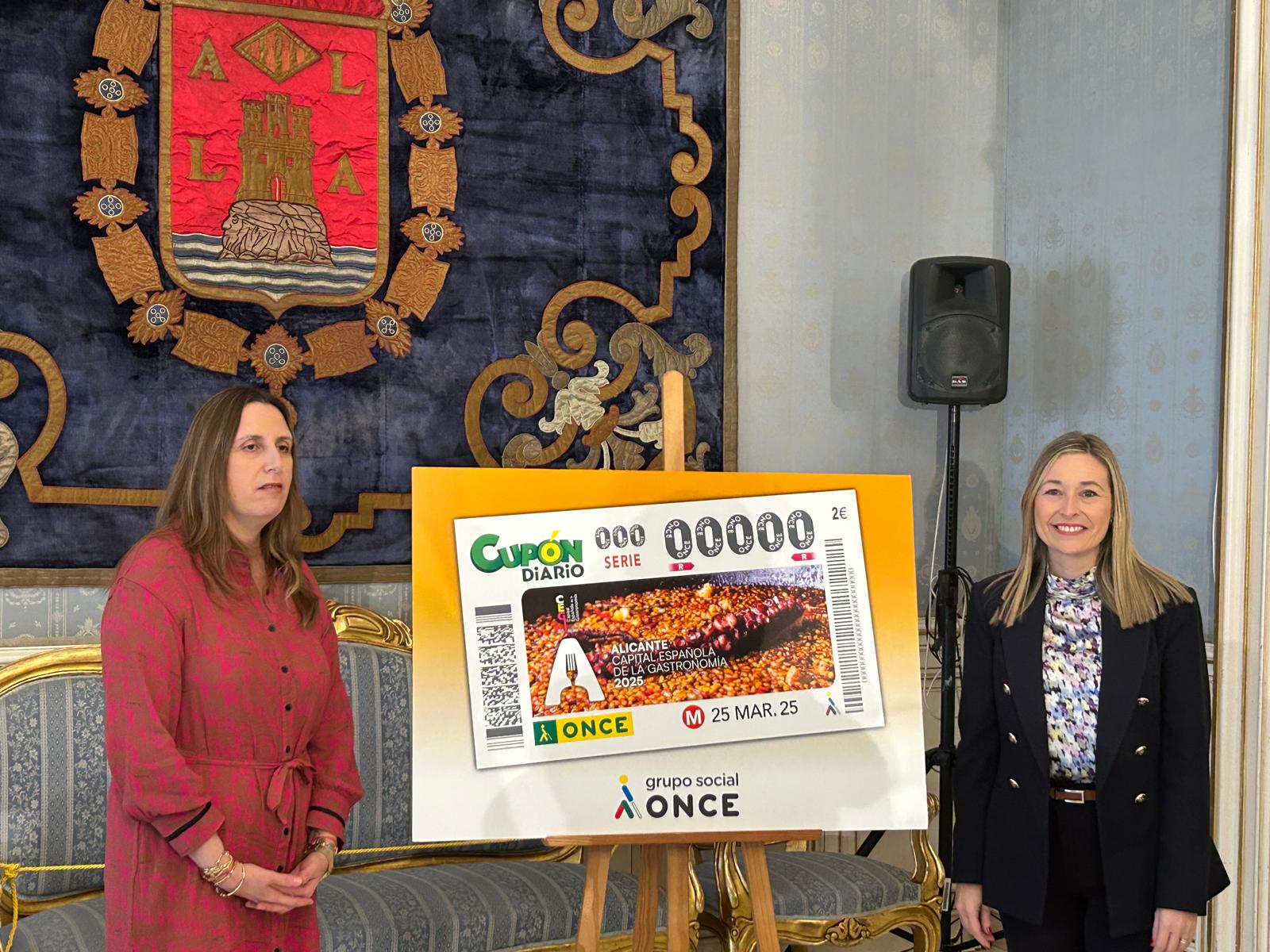 Cupón de la ONCE con el arroz de Alicante