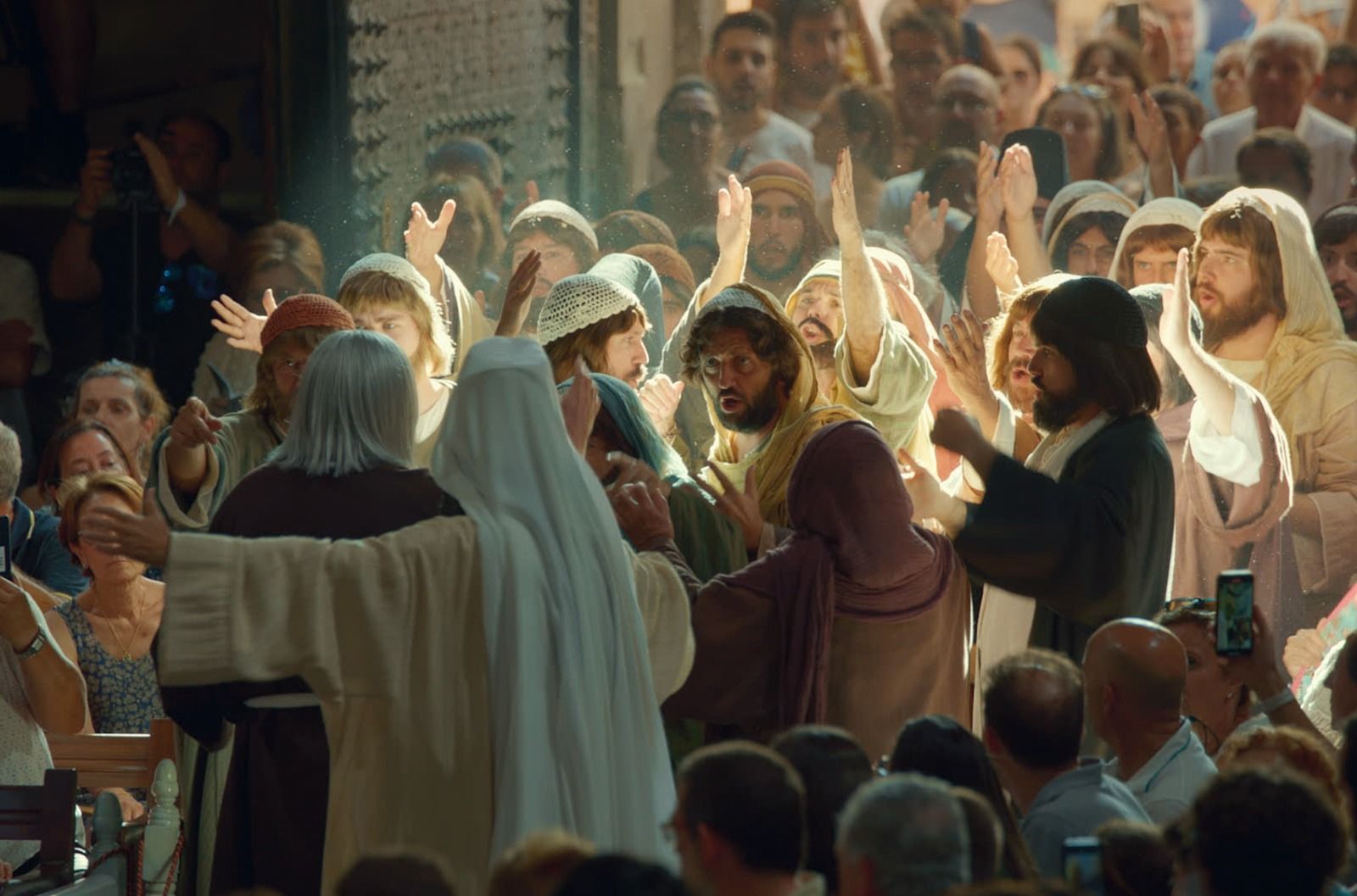 Escena del documental sobre el Misteri d'Elx Escena del documental sobre el Misteri d'Elx