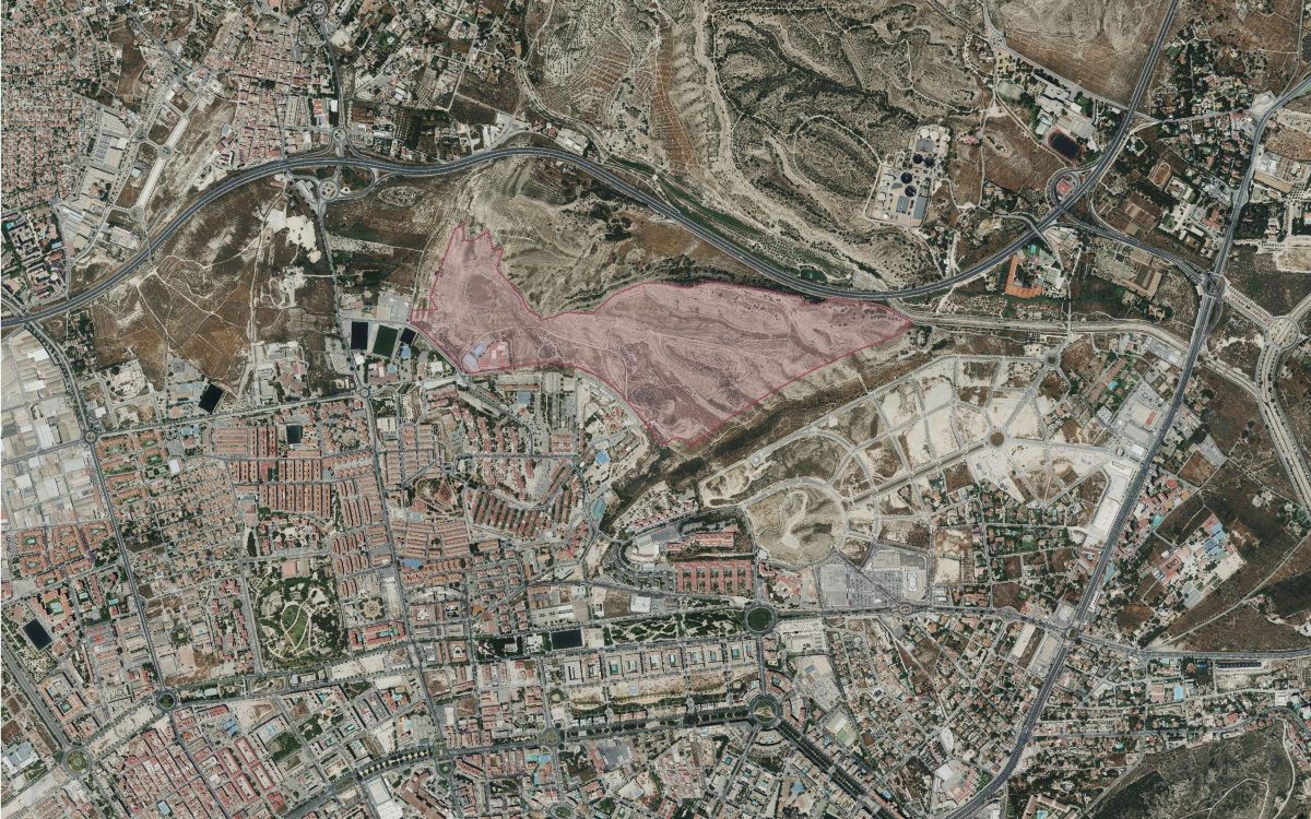 Plànol d'ubicació del nou barri d'Alacant