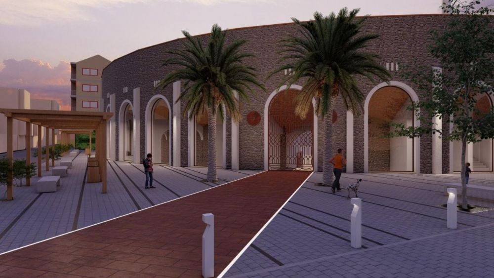 Recreación del futuro entorno verde la Plaza de Toros de Elda Recreación del futuro entorno verde la Plaza de Toros de Elda