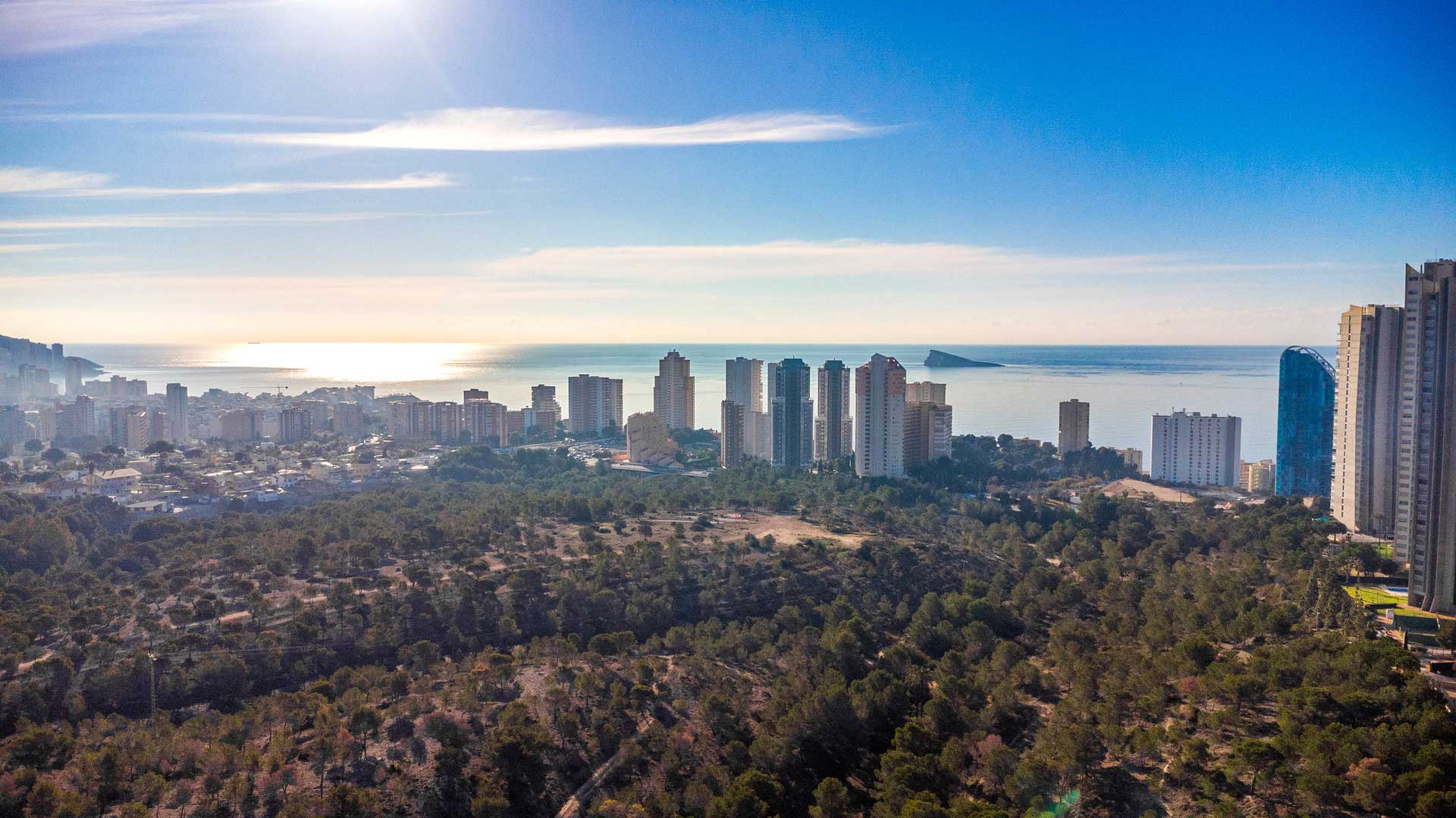 Zonas verdes en la ciudad de Benidorm