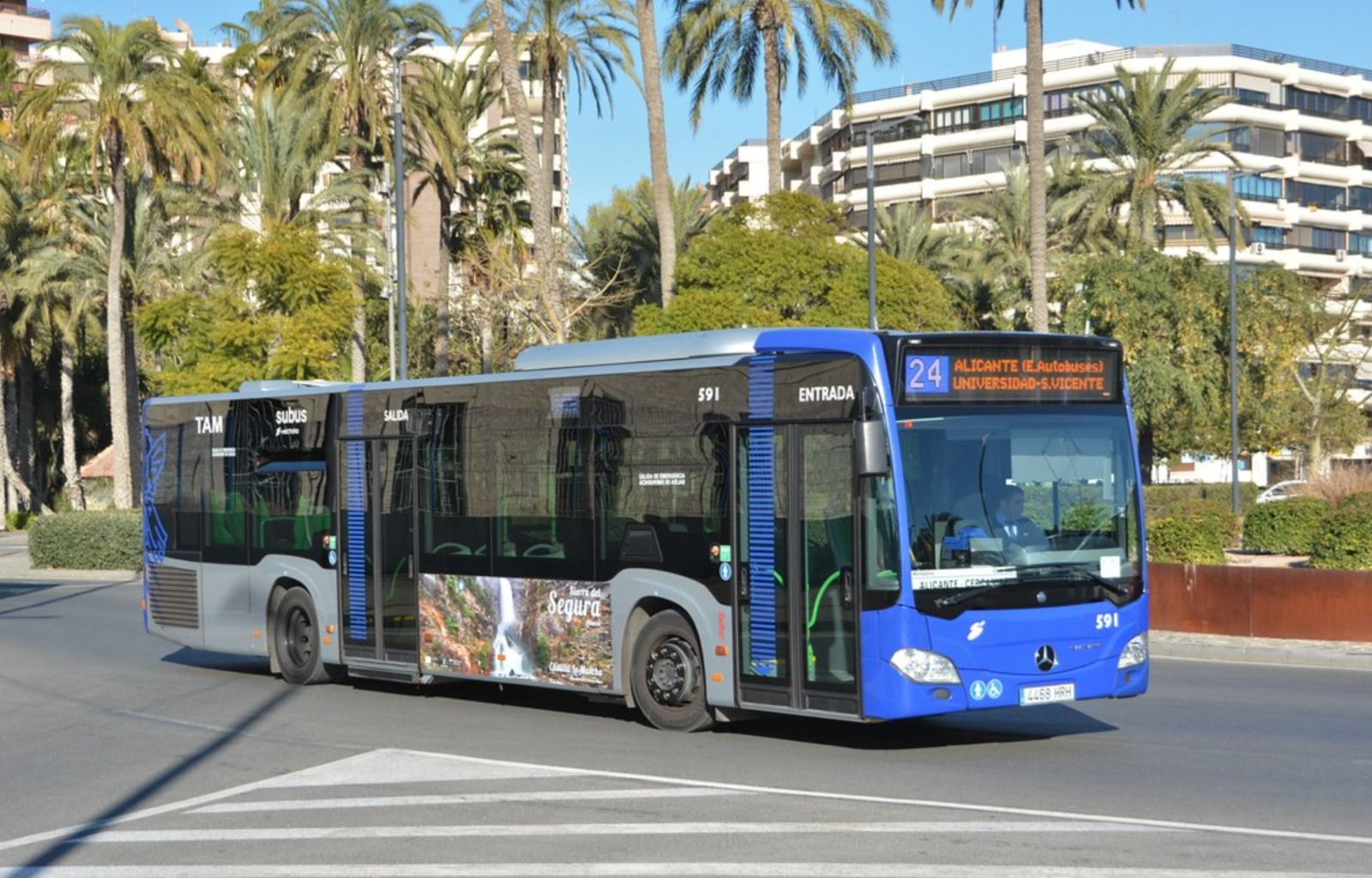 Línia 24 de l'autobús interurbà d'Alacant (Foto: The STB)