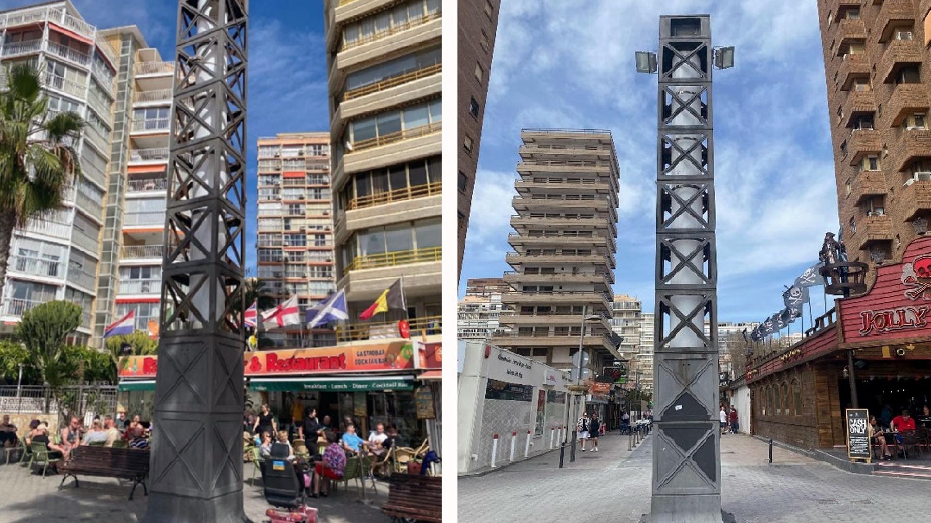 Columnes 'Andrea' de la platja de Llevant a Benidorm