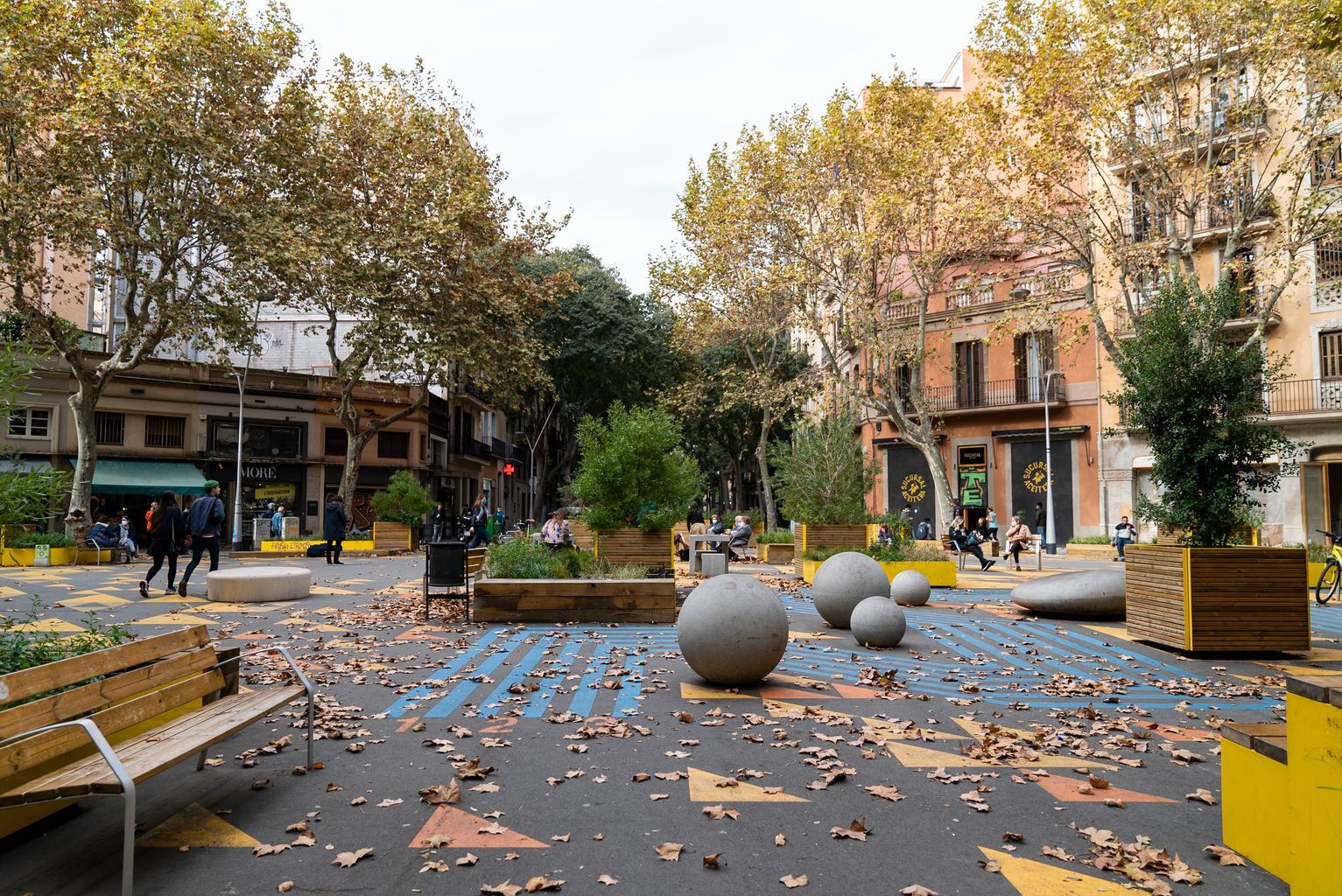 Una supermanzana peatonal en Barcelona (Foto: Mariona Gil)