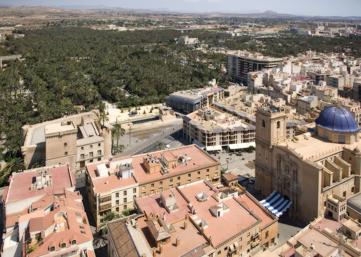Imagen aérea de la ciudad de Elche