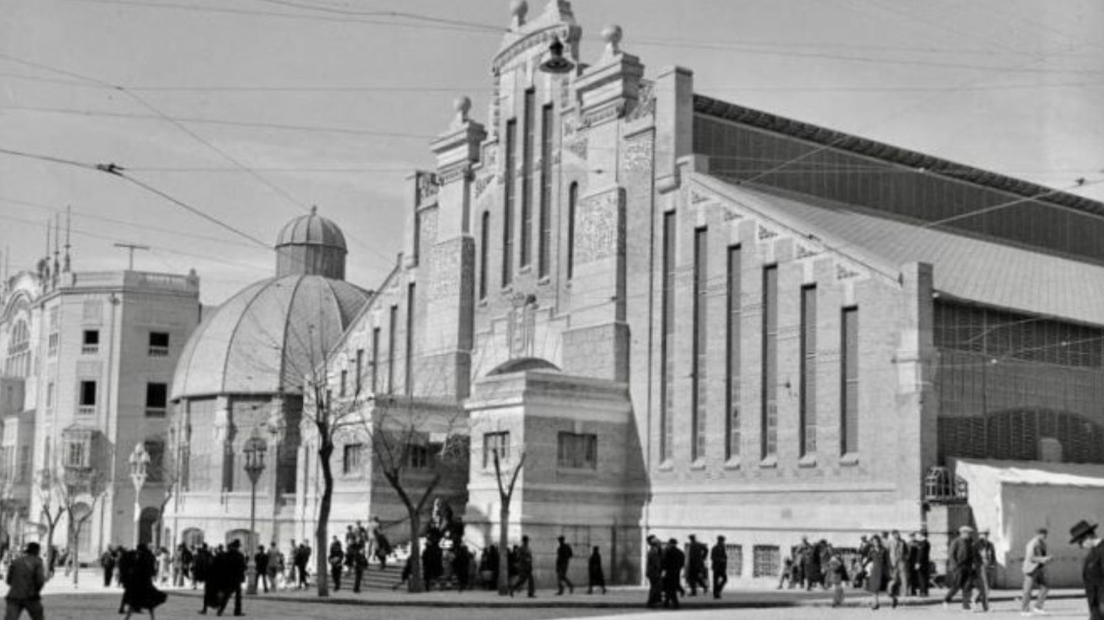Imagen histórica del Mercado Central de Alicante