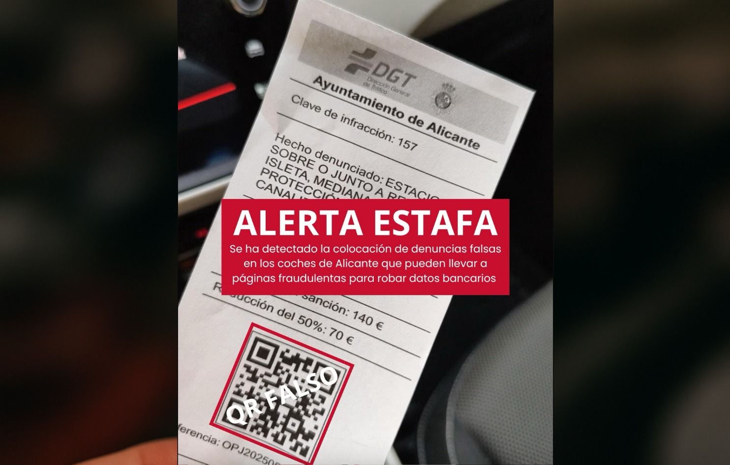 Estafa con códigos QR en Alicante