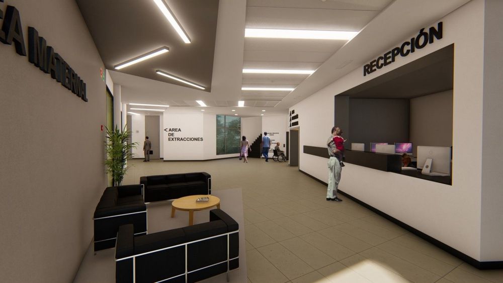Zona de recepción e interior del futuro centro de salud de Rincón de Loix en Benidom Zona de recepción e interior del futuro centro de salud de Rincón de Loix en Benidom