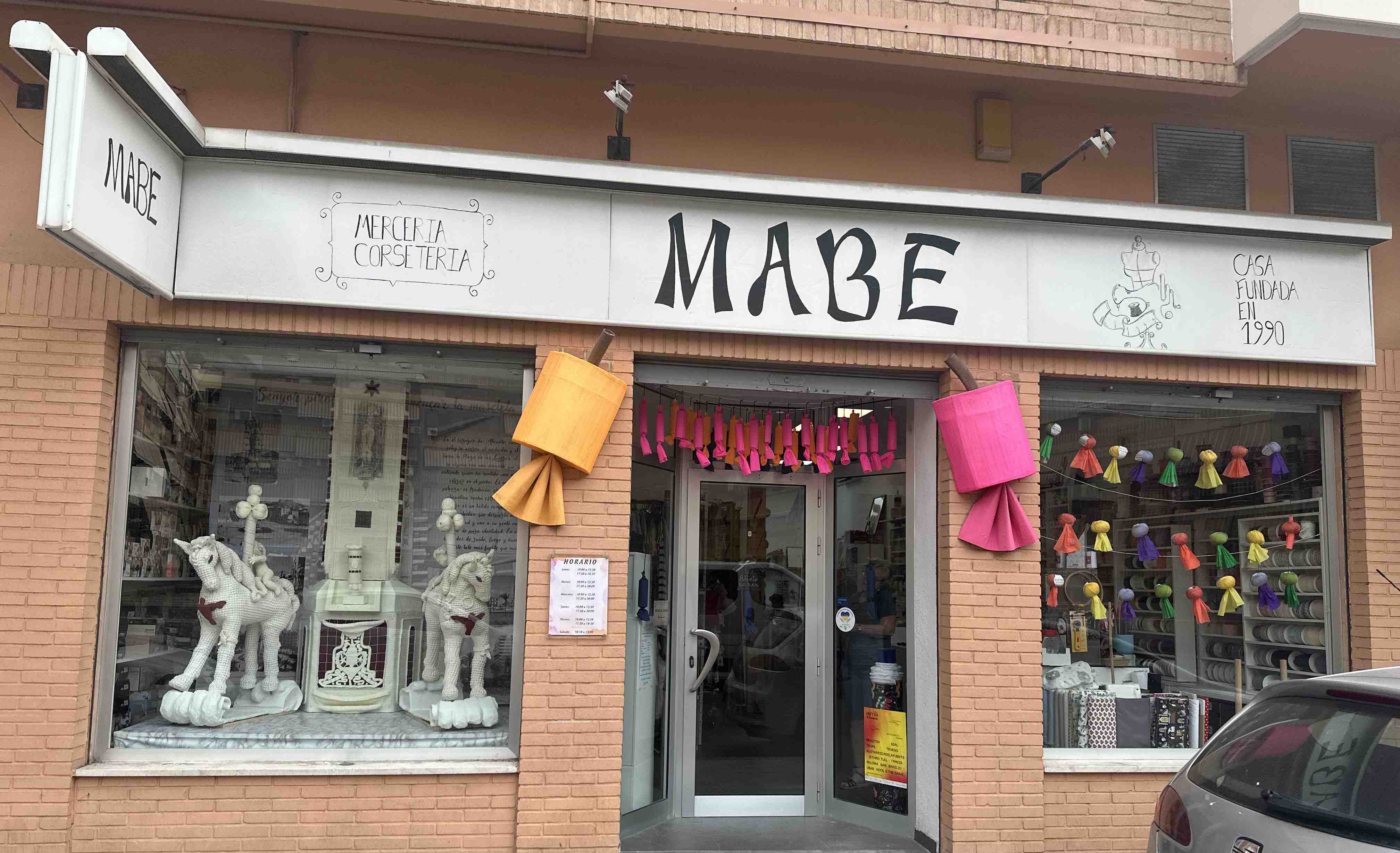 Escaparate de Mercería Mabe