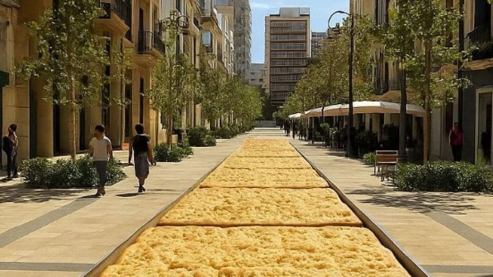 Coca de mollitas gigante en Alicante Coca de mollitas gigante en Alicante