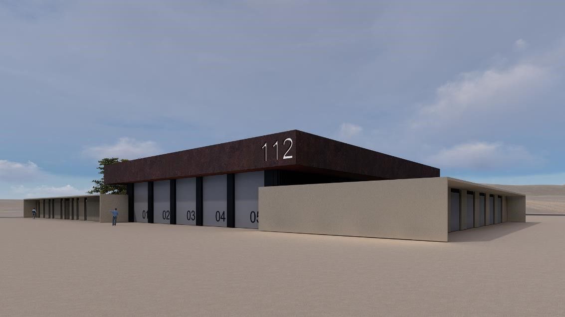 Simulació del nou parc de bombers d'Elda
