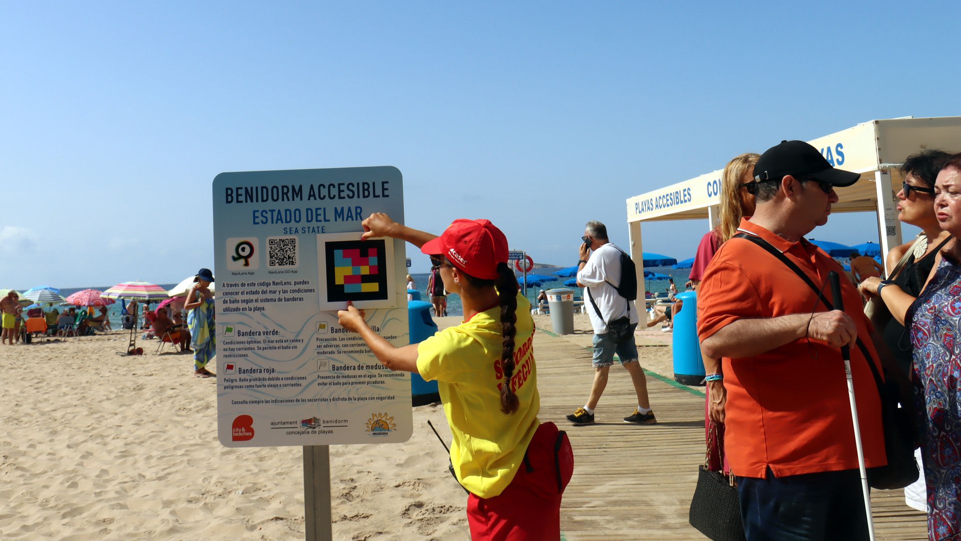 Tecnologia Navilens en las playas de Benidorrm 