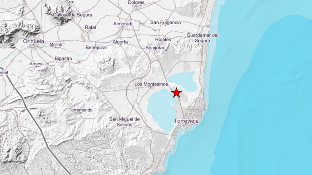 Epicentro del terremoto localizado en Los Montesinos Epicentro del terremoto localizado en Los Montesinos