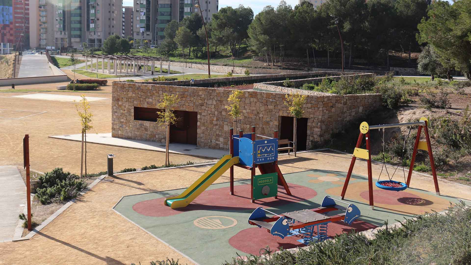 Zona en la que se instalará el Bar Cafeteria del parque de Foietes en Benidorm