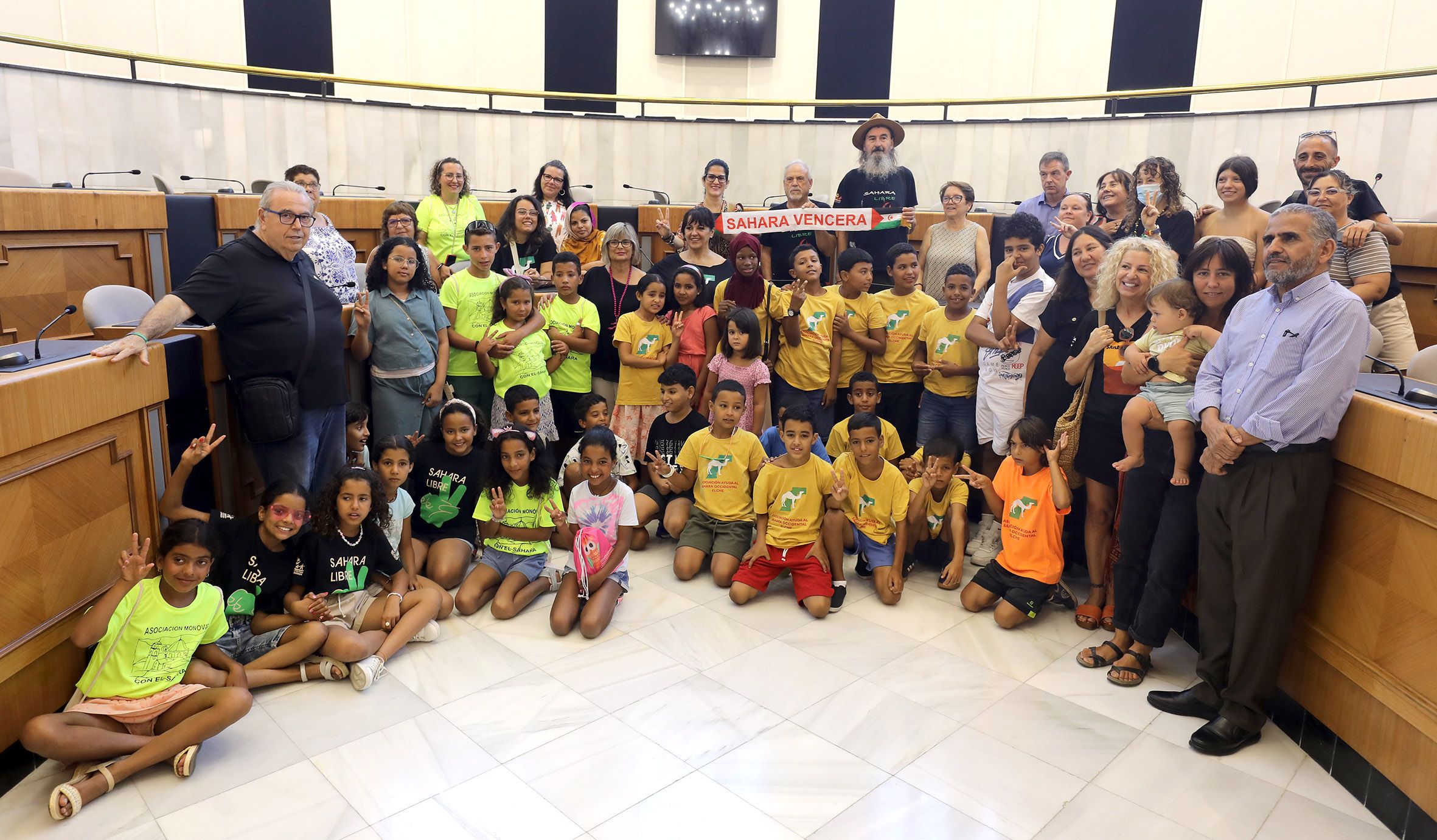 Niños y niñas participantes este año en el programa solidario ‘Vacaciones en Paz’