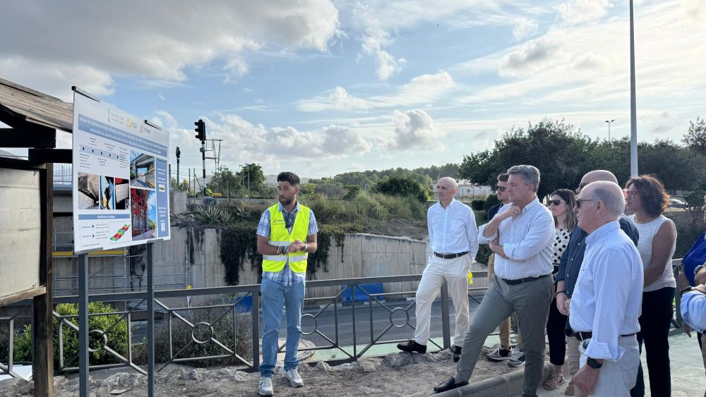 Martínez Mus visita las obras del tramo Benissa Teulada de la línea 9 del TRAM